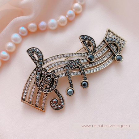 HEIDI DAUS Брошь «Музыка души: ноты»