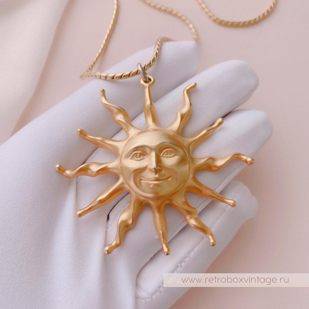 ANNE KLEIN Кулон на цепочке «Золотое солнце»