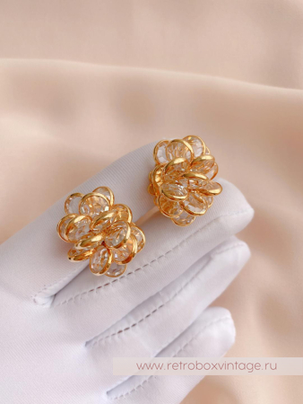 SWAROVSKI Клипсы с безелями «Кубышки»
