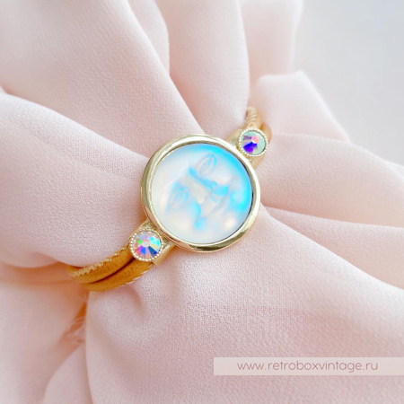 KIRKS FOLLY Браслет «Лунный свет: светлая в золоте на кожаном ремешке»