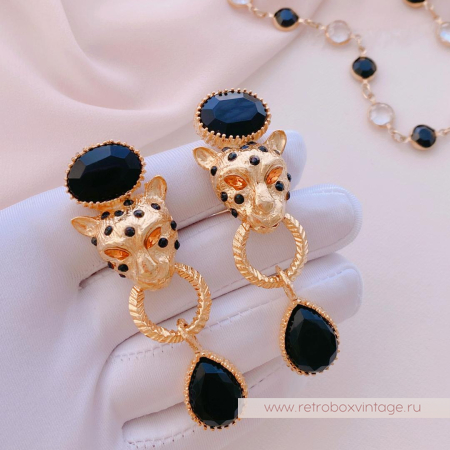 GRAZIANO Клипсы «Хищные кошки леопарды»