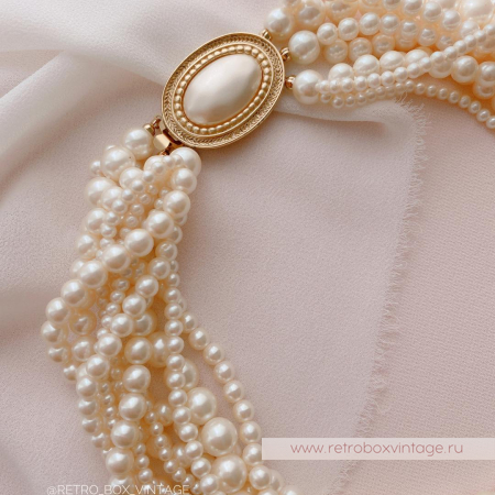 CAROLEE Ожерелье-чокер «Ода женственности: жемчужное многорядое»