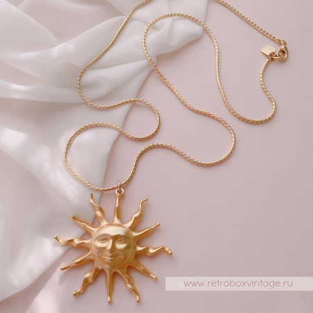 ANNE KLEIN Кулон на цепочке «Золотое солнце»