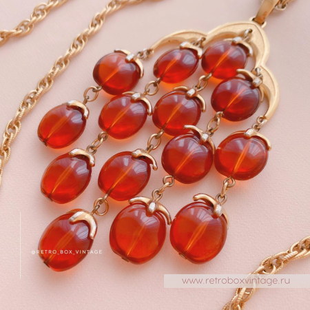 TRIFARI Комплект «Водопад: чайный в золоте»