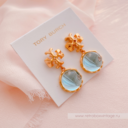TORY BURCH Серьги «Голубой лед»