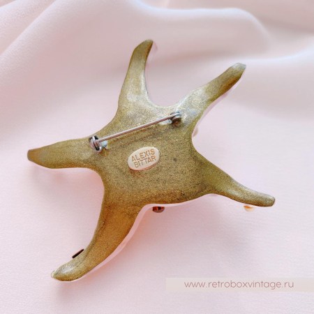 ALEXIS BITTAR Брошь «Морская звезда: коралловая»