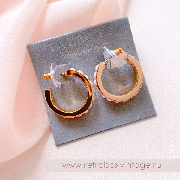 TALBOTS Серьги-конго "Жемчужные кольца"