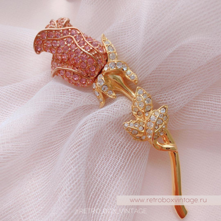 NOLAN MILLER Брошь «Нежная кристальная роза»