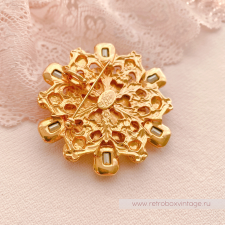 KIRKS FOLLY Брошь-кулон "Мечтающий ангел в ореоле звезды"