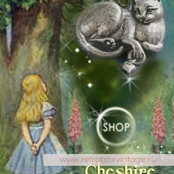 SWEET ROMANCE Кулон на цепочке «Чеширский кот: серебро»