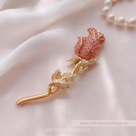 NOLAN MILLER Брошь «Нежная кристальная роза»