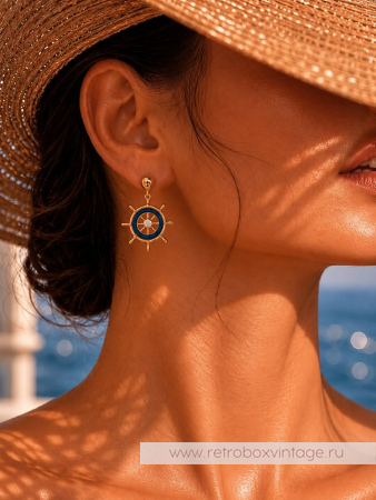 AVON Серьги "Морское путешествие: штурвалы"