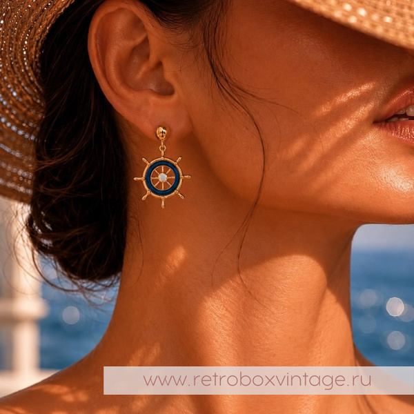 AVON Серьги "Морское путешествие: штурвалы"