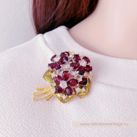 NOLAN MILLER Брошь «Букет фиалок»