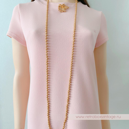 CAROLEE Ожерелье с брошью «Жемчужное золото и золотой цветок»