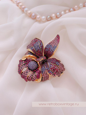 JOAN RIVERS Брошь «Пурпурная орхидея»