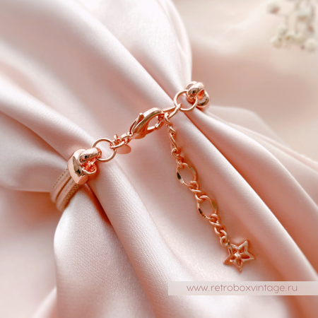 KIRKS FOLLY Браслет «Лунный свет: изумрудный хамелеон в розовом золоте на кожаном ремешке»