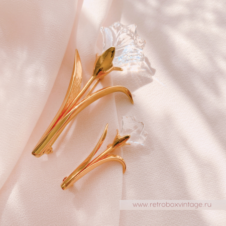 SWAROVSKI Брошь "Хрустальная лилия малая" Коллекция Crystal Memories