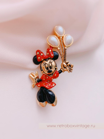 NAPIER / DISNEY Брошь «Минни Маус с шарами»