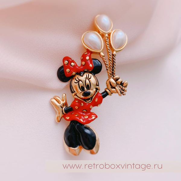 NAPIER / DISNEY Брошь «Минни Маус с шарами»
