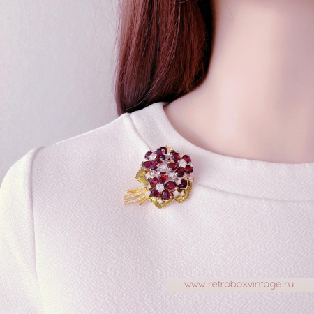 NOLAN MILLER Брошь «Букет фиалок»