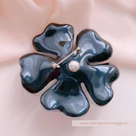 ALEXIS BITTAR Брошь «Цветок галактики: изумруд» имперский люцит