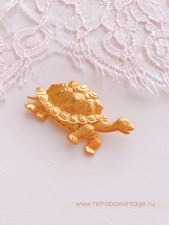 JJ / JONET JEWELRY Брошь "Золотая черепаха"