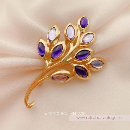 TRIFARI Брошь «Фиолетовая веточка»