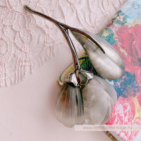 ALEXIS BITTAR Брошь "Пепельный тюльпан" Эксклюзив