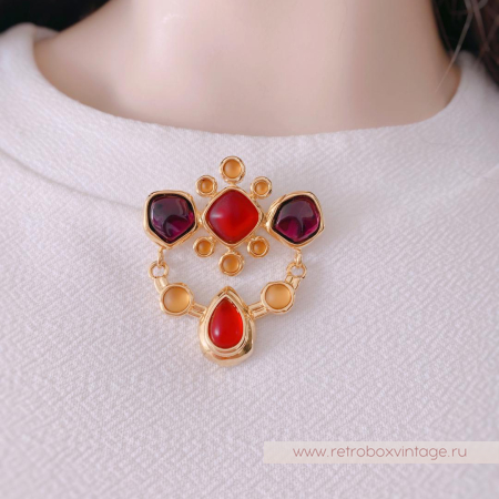 MONET / YVES SAINT LAURENT Брошь «Мармель-шатлен»