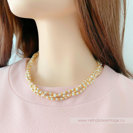 NAPIER Ожерелье-бусы «Очарование в три ряда»