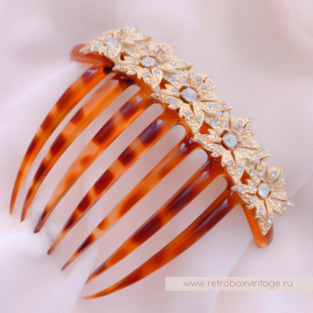 KIRKS FOLLY Гребень для волос «Золотые цветы»