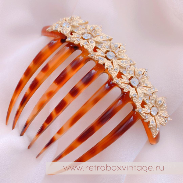 KIRKS FOLLY Гребень для волос «Золотые цветы»