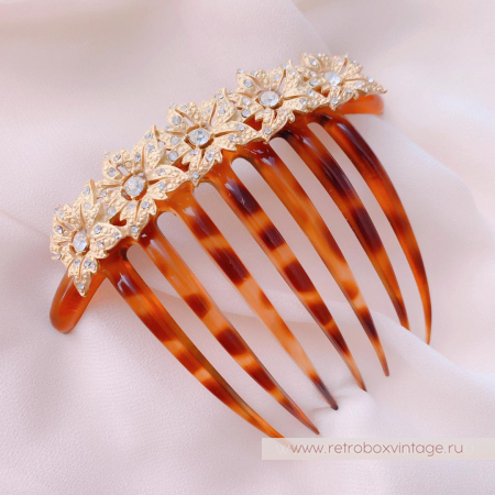 KIRKS FOLLY Гребень для волос «Золотые цветы»