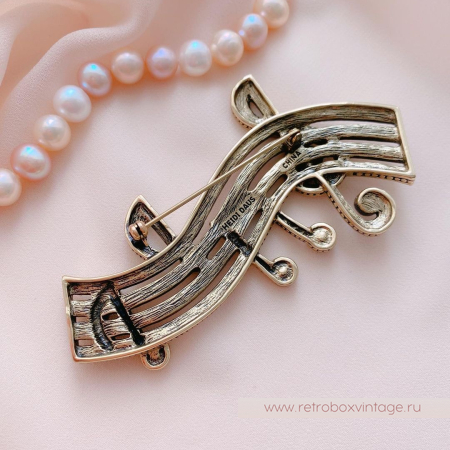 HEIDI DAUS Брошь «Музыка души: ноты»