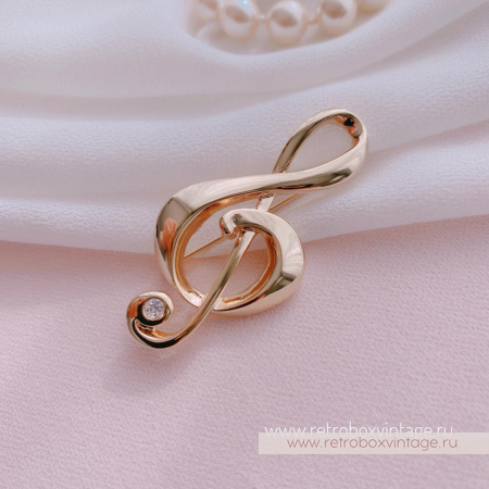 LIZ CLAIBORNE Брошь «Скрипичный ключ»