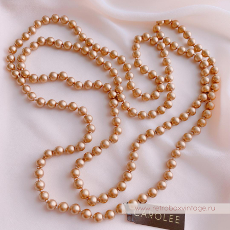 CAROLEE Ожерелье с брошью «Жемчужное золото и золотой цветок»