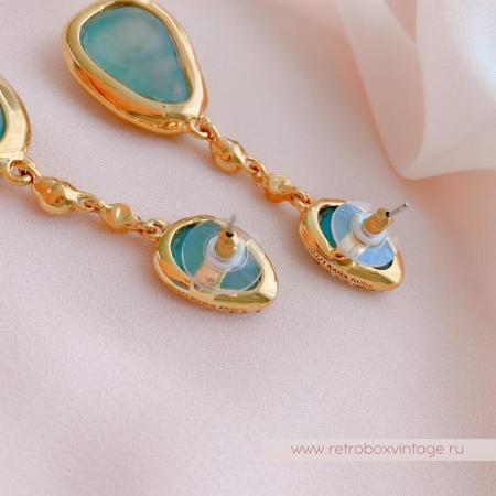 KARA ROSS Серьги «Зеленые самоцветы»