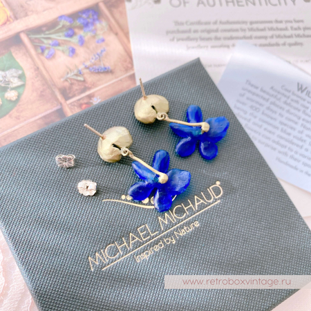 MICHAEL MICHAUD Серьги "Дикие фиалки"