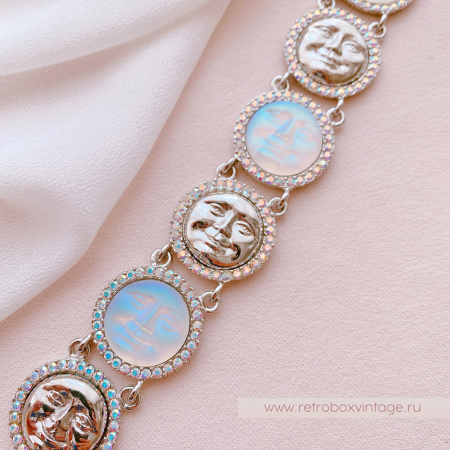 KIRKS FOLLY Браслет "Шесть лун: чередующиеся светлые и серебристые"