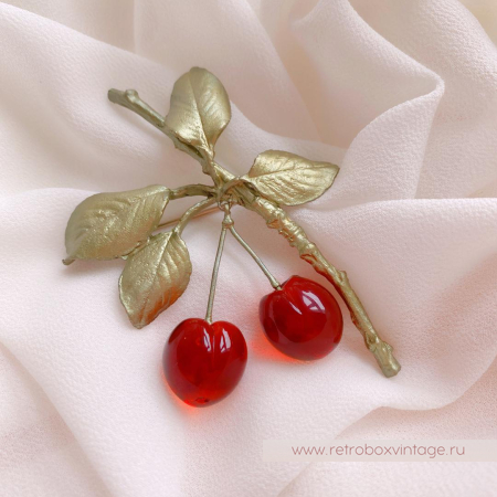 MICHAEL MICHAUD Брошь «Вишня морелло» музейная коллекция