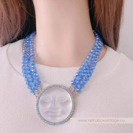 KIRKS FOLLY Колье «Голубая императрица-луна»