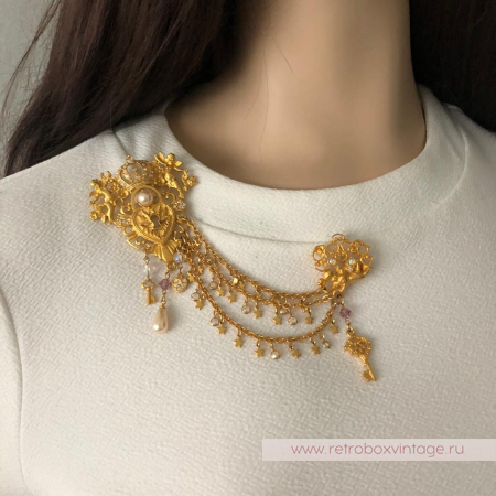 KIRKS FOLLY Брошь-шатлен «Ключи к сердцу»