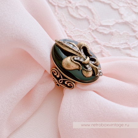 SWEET ROMANCE Кольцо «Королевская лилия - флер де лис» бронза
