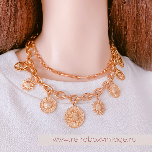 ZARA Комплект цепей "Золотые боги Солнца"
