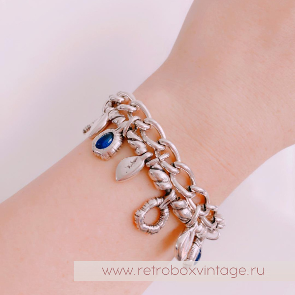 CICLON Браслет-цепь «Дыхание леса» Lobella муранское стекло