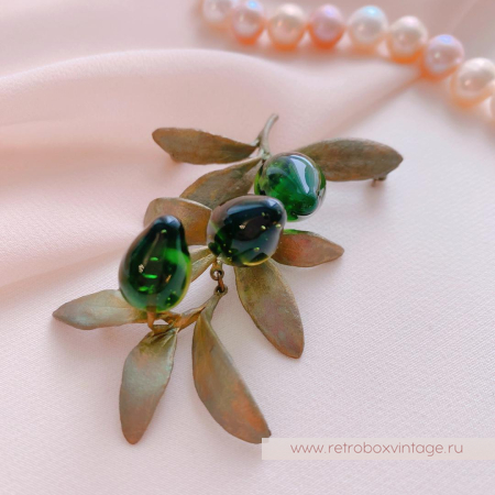 MICHAEL MICHAUD Брошь «Веточка оливы»