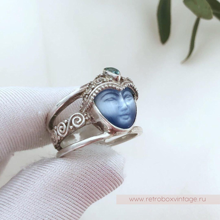 SAJEN Кольцо «Голубая богиня» стерлинг 925