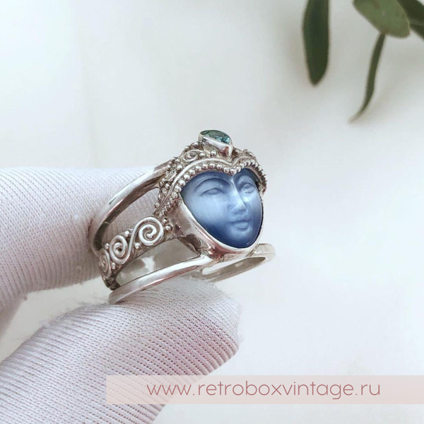 SAJEN Кольцо «Голубая богиня» стерлинг 925