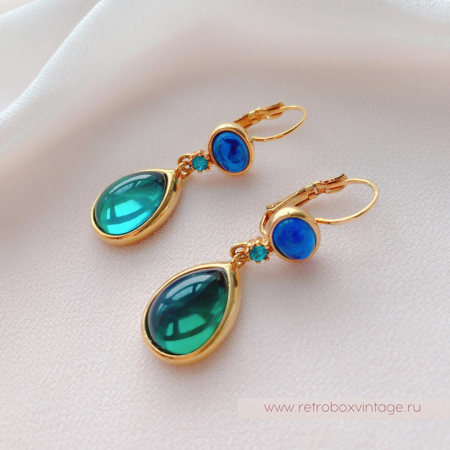 JOAN RIVERS Комплект «Магия цвета: брошь и серьги капельки» (архив)